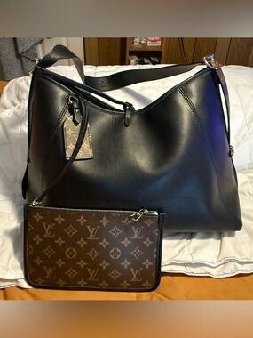 Carry All Shoulder Bag with Monogram Canvas Strap